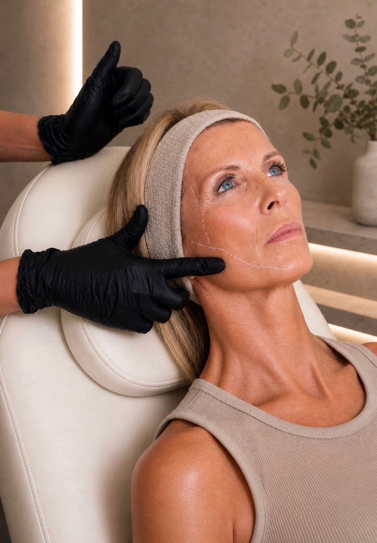Clinic treatment planning and facial assessment